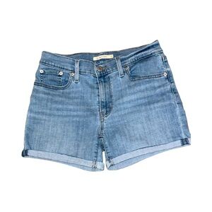 Levi’s Mid Length Cuffed Denim Shorts Size 29, NWOT!